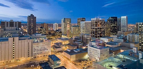 Hyatt provides nice views of Denver. Hyatt provides nice views of Denver.