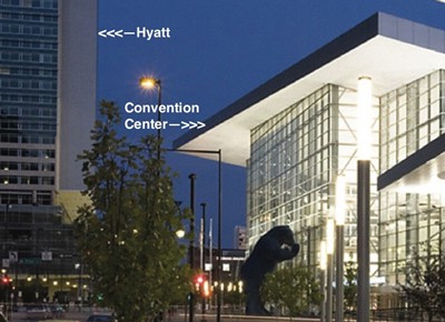 Cheaper Hyatt hotel rooms close to the convention center.