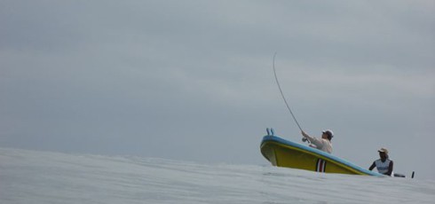 casting from boat