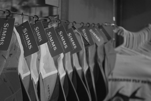 Tres Pescados Fly Shop carries Simms gear, as well as other big brands.