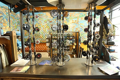 Emerald Water Anglers flyshop's displays are hand built by Blackmouth Design.