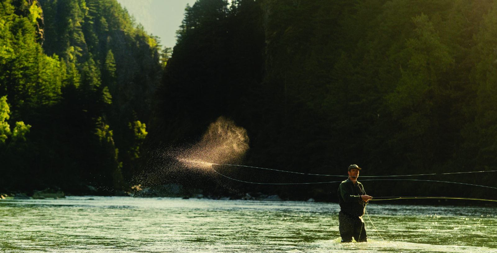 Shaking wet cobwebs off the spey rod